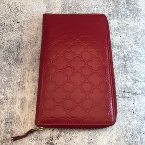 Comme de Garçons 9x5x1 Size Red Leather Wallet